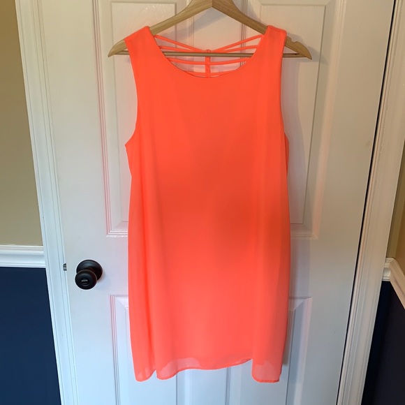Bluetique Neon Pink Shift Dress - Picture 1 of 4